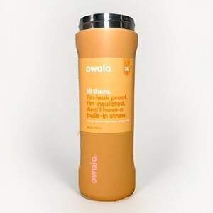 Owala 24oz SmoothSip Slider Coffee Tumbler Tangy Tango Orange READ